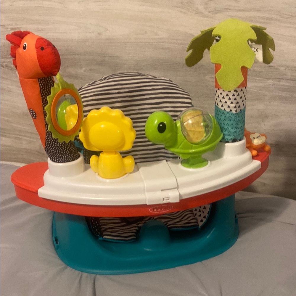 Infantino 3-in-1 Grow-with-Me Discovery Seat and Booster, Baby Activity Seat,